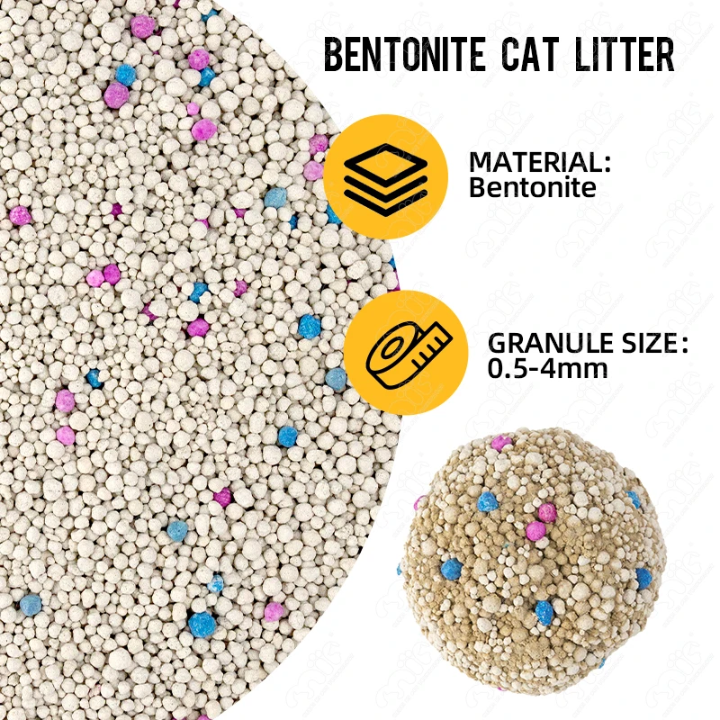 Fast clumping bentonite cat litter in use