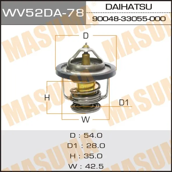 WV52DA-78 MASUMA自動車部品アクセサリーサーモスタット発送CT1902C