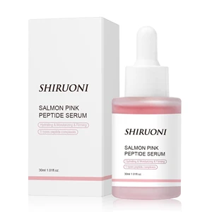 Daily Hydrating Firming Salmon Pink Peptide Serum Whitening Anti-Wrinkle Vitamin C Hyaluronic Acid Vitamin E Herbal Vegan