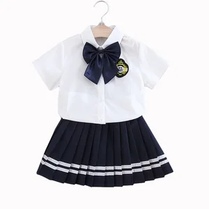 Custom Sexy High School Girls Uniform in Summer Outfits Wholesale Solid Color Combination
