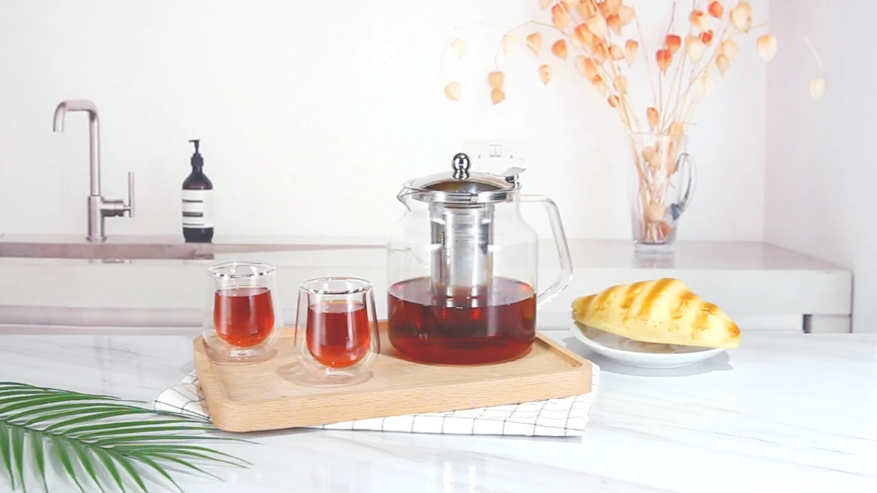 40oz Tea Kettle And Tea Pot Maker Glass Teapot With Removable Loose Tea