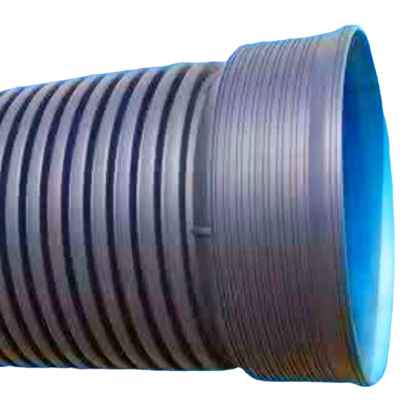 High-Durable HDPE Corrugated Sewer Pipe Double Wall High Pressure for Municipal Drainage Water Transport PC Socket Connection
