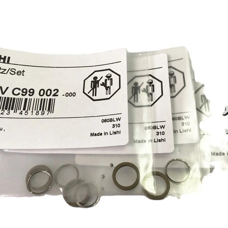 Common Rail Injector Overhaul Kit F00VC99002 Injector Repair Kits Steel Ball Gasket Shims Steel Ball Size 1.34mm for Bosch