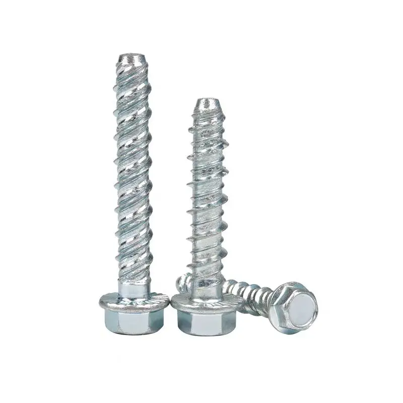 Zinc Plated Self Drilling Drywall Anchors Flange Face Self Threading Concrete Screw for Building Steel Stainless Steel Coarse