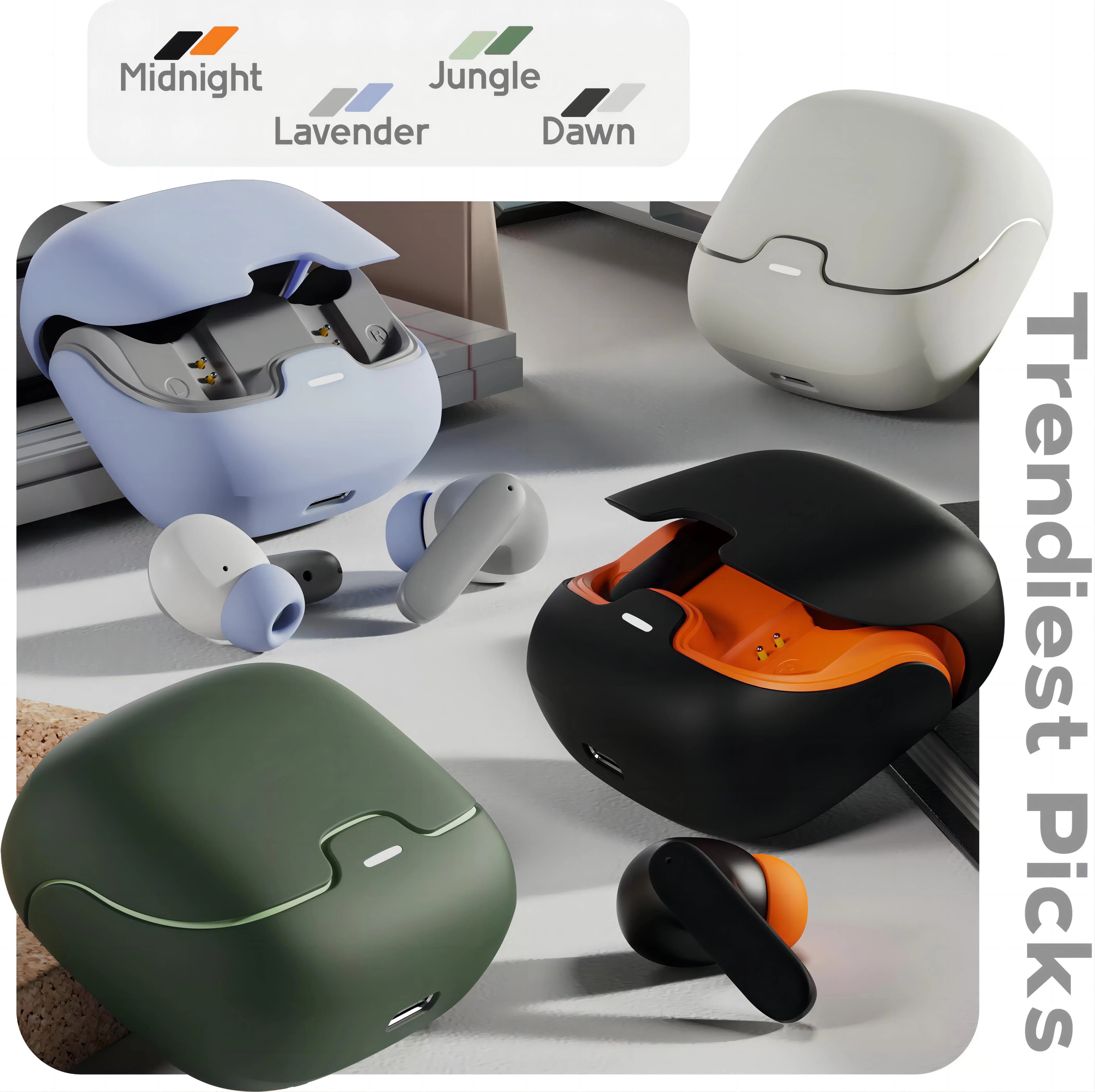 Quac Mic ENC Earbuds with Charging Case 700mAh Big Capacity Non-Noise Cancelling TWS Ear aperçu 4