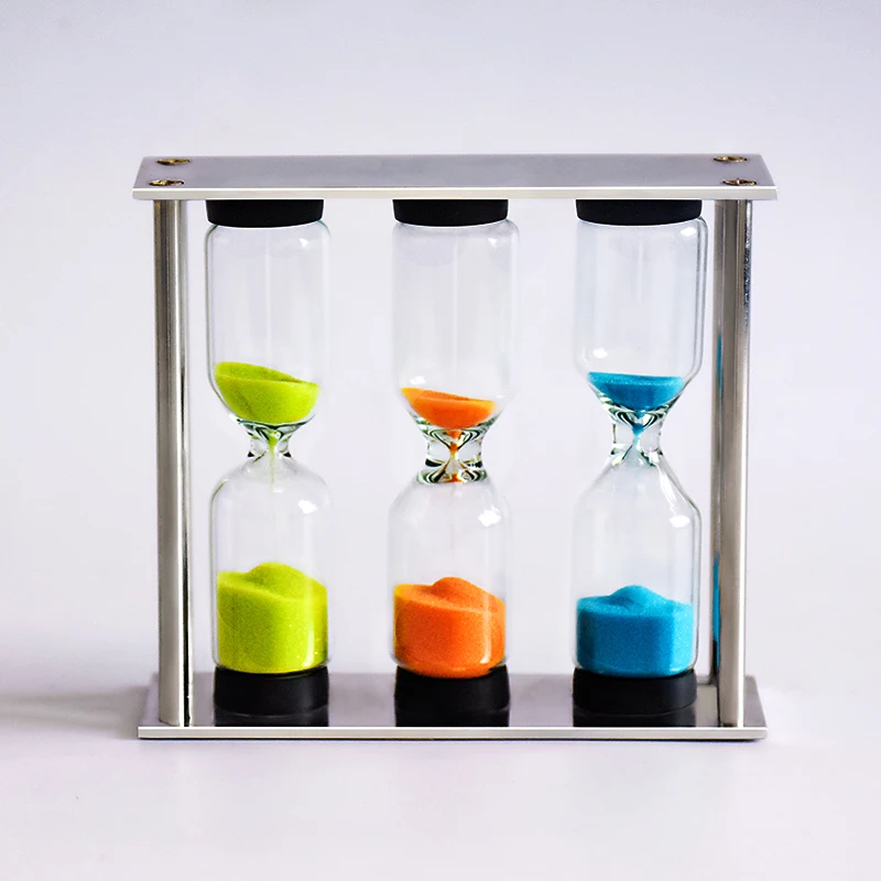 XINBAOHONG Traditional Design Metal Frame Tea Hourglass 3 4 5 Minute Metal Frame Timekeepers