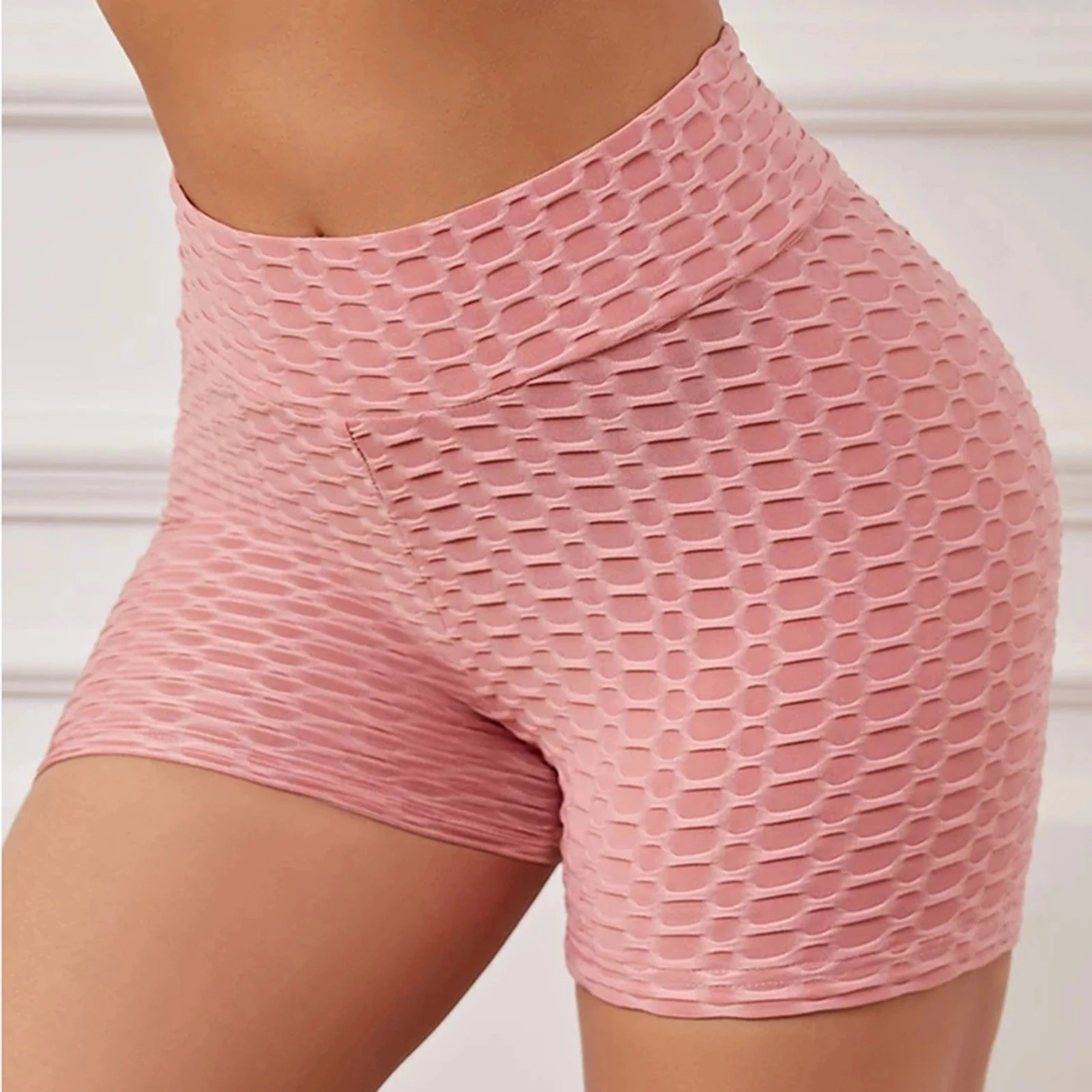 High Quality Women Yoga Shorts Highwaisted Bow Tie Stretchy Fitness Leggings Workout Gym Shorts