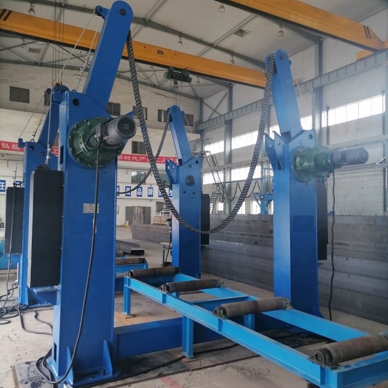 Large Workpiece Chain Type Turning Over Flipping Positioner Machine for Steel Profiles