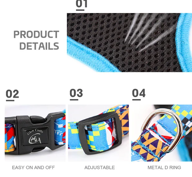 Nylon Personalized Buckle Quick Release Cat Harness And Leash Set