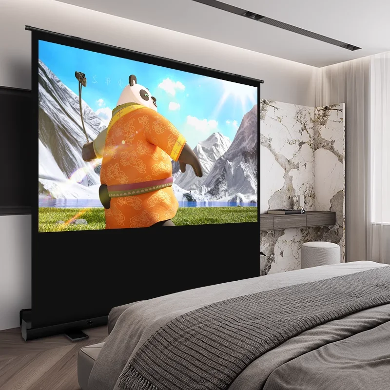 Motorized ALR Floor Rising Projector Screen 150 Inch for Home Theater