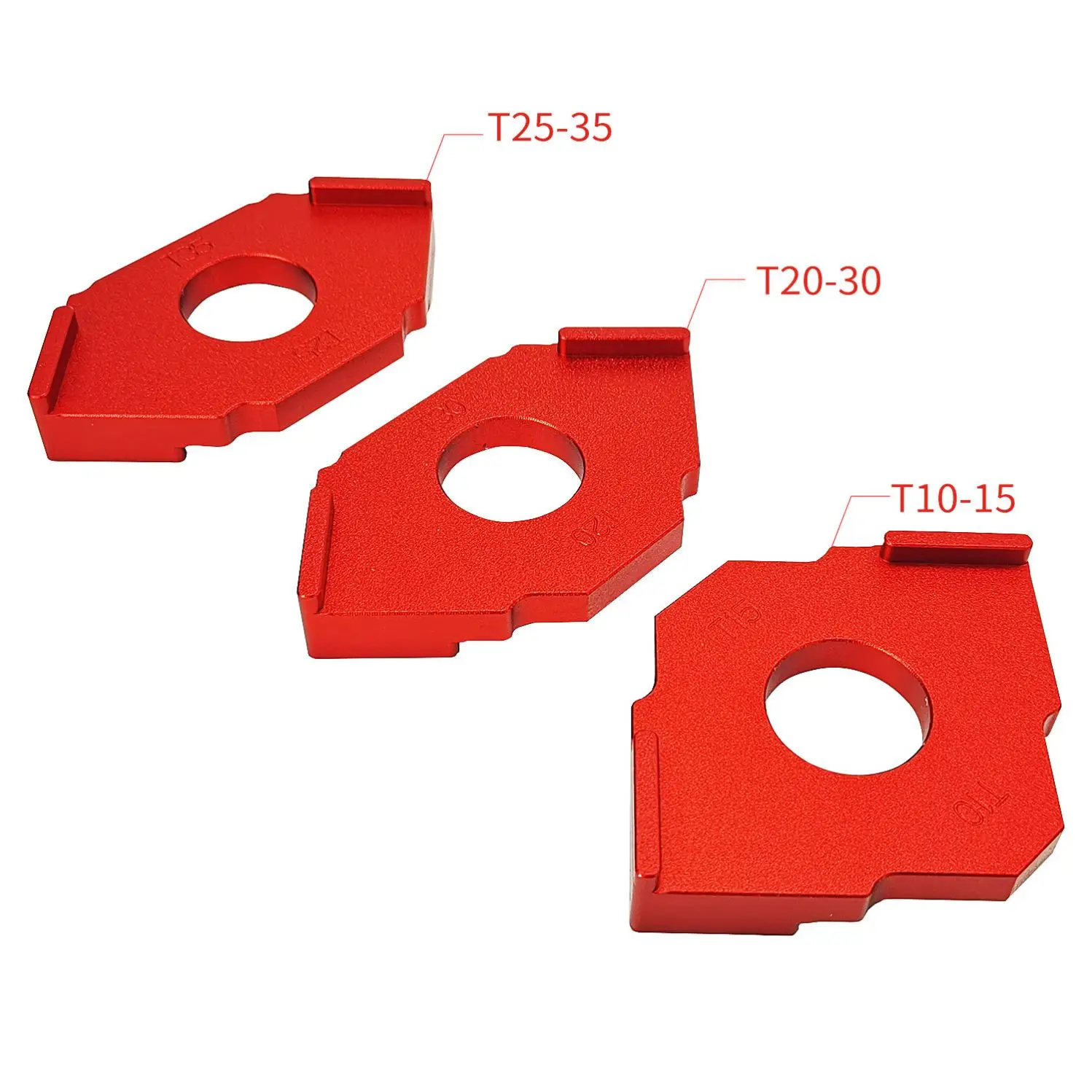 TEBAK W-48 Wholesale Hand Woodworking Tools Woodwork Jigs Aluminum Red Radius T Template Stock