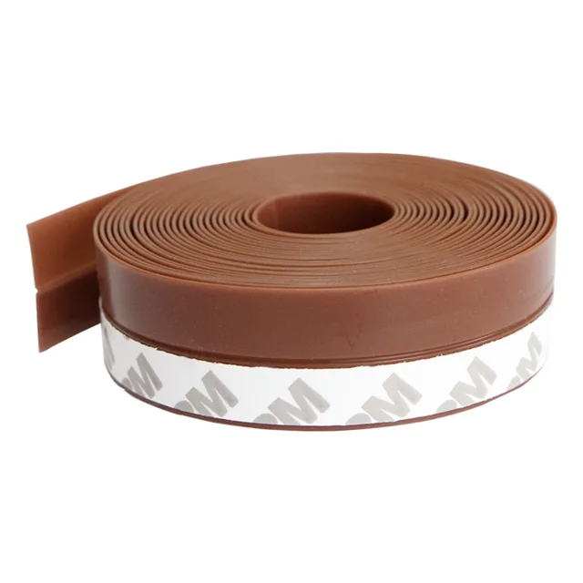 3M Adhesive Silicone Rubber Door Bottom Seals Draught Excluder Weatherstripping Sealing Strips Transparent Weather Strip