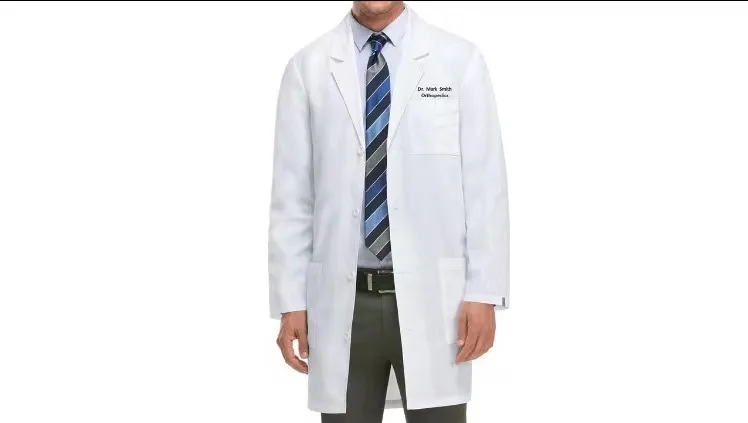 Hospital White Lab Coat Doctors Uniform Men and Women Long Sleeve ...