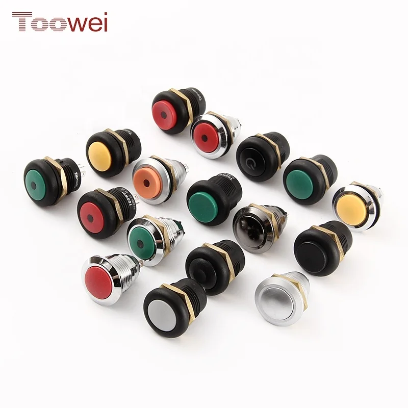 Micro Round 6gang Ip67 Colored Switch Push Mini Button Rafi Plastic Push Button Switch for Kitchen Hood