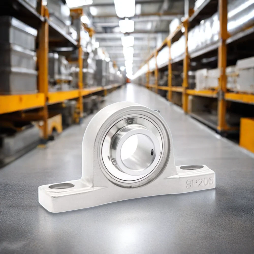 SUCSP206-19 Stainless Steel Pillow Block Bearing - 1-3/16" Bore 2-Bolt Flange Mount
