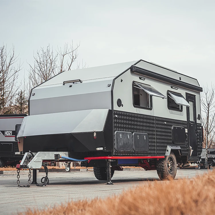 Remorque de voyage camion tout-terrain camping caravane camping-car australie 4x4 avec chambre à coucher et cuisine à vendre pas cher