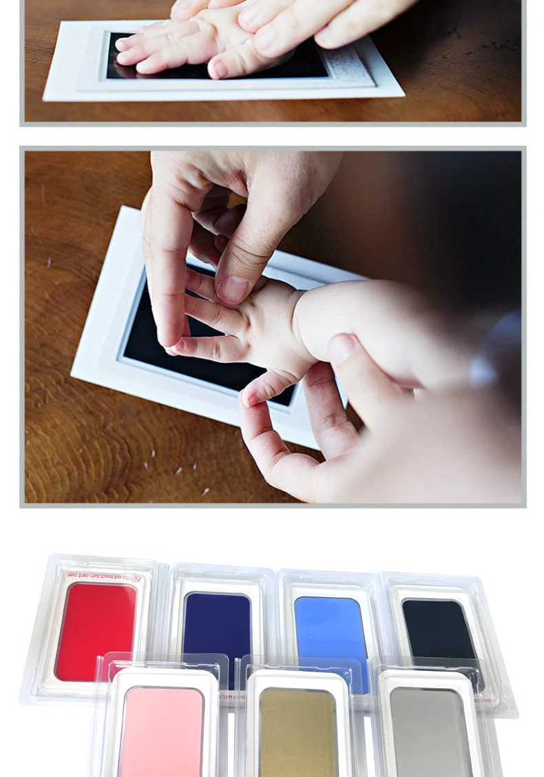 2024 DIY Eco-Friendly Plastic Pet Kit for Hand and Footprint Printing Cat and Dog Paw Print Pad with Clean Touch Ink