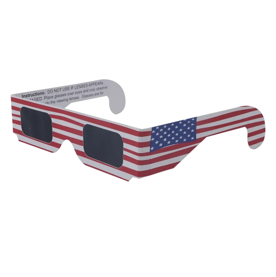 ISO Certified 3D Customized Design Solar Eclipse Viewing Paper Glasses Premium Solar Eclipse Glasses