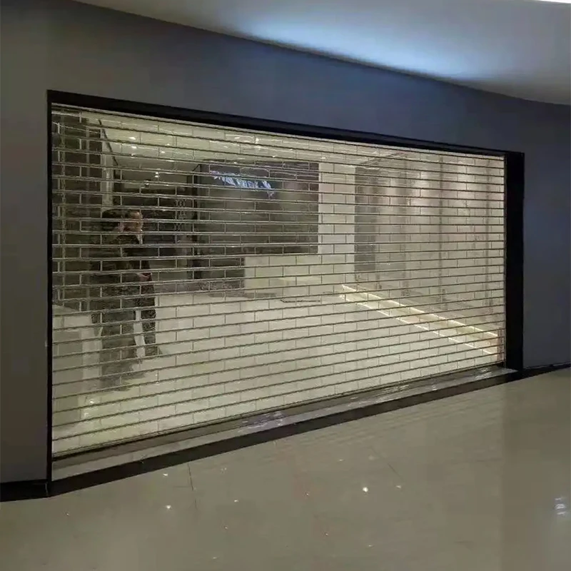 Transparent Polycarbonate Roller Shutter Commercial Roll up Transparent Doors for Restaurant Garage