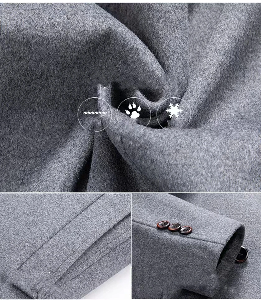 Men's Winter Coat Double Faced Wool Trench Blazer For Outdoor_voghion.com