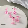Pezzo degli scacchi in plastica singolo (08 rosso rosa)