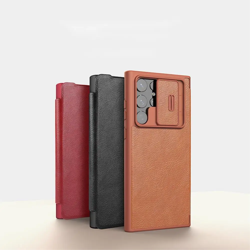 Nillkin s23 capa ultra flip de couro, proteção da câmera, para - Main Image