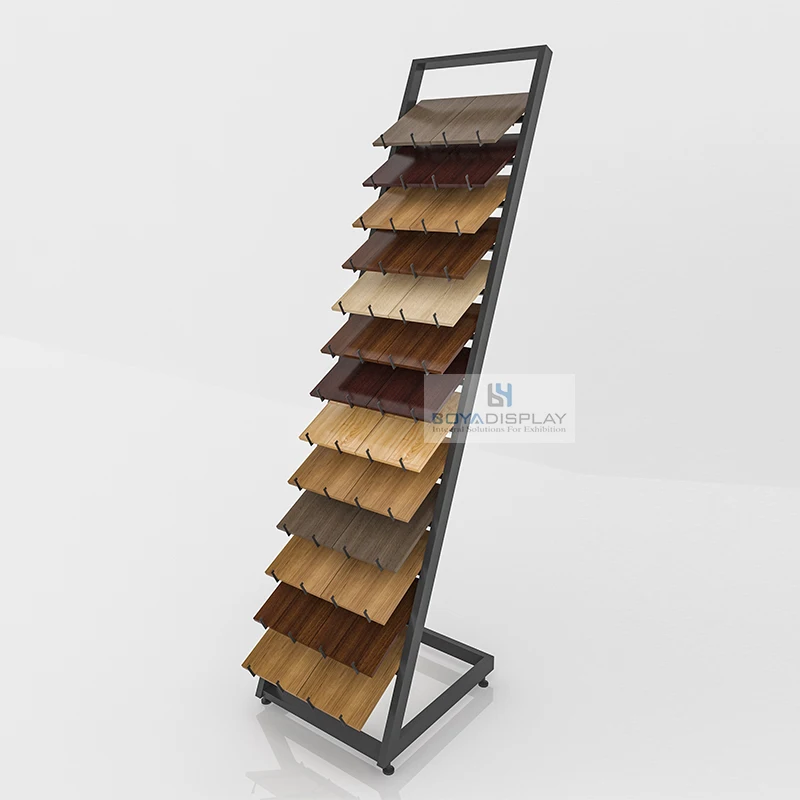 Multi Layer Floor Sample Rack Parquet Deck Portable Hardwood Laminate Wood Flooring Display Stand
