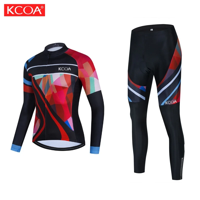 Oem Odm Sublimation Custom Winter Mens Cycling Clothing Set High Elastic Long Sleeve Bike T Shirt With Fleece