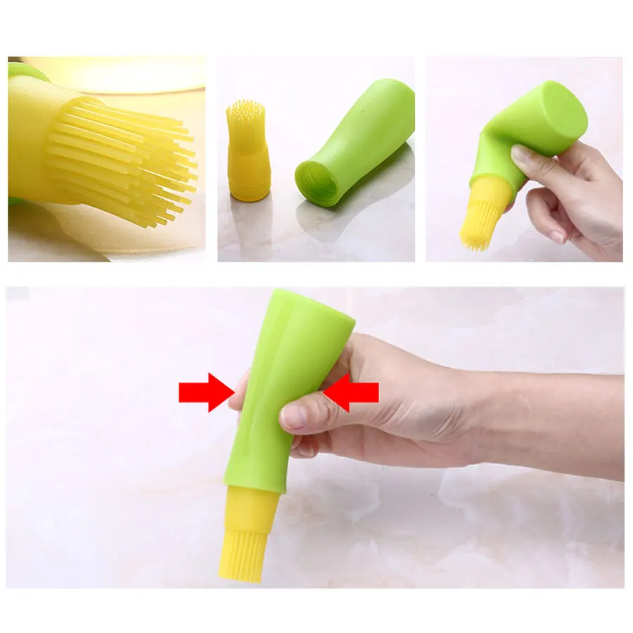 Dishwasher Safe Heat Resistant BBQ Silicone Oil Brush, High Temperature Silicone Oil Bottle Brush Barbecue Baking Cake Brush details