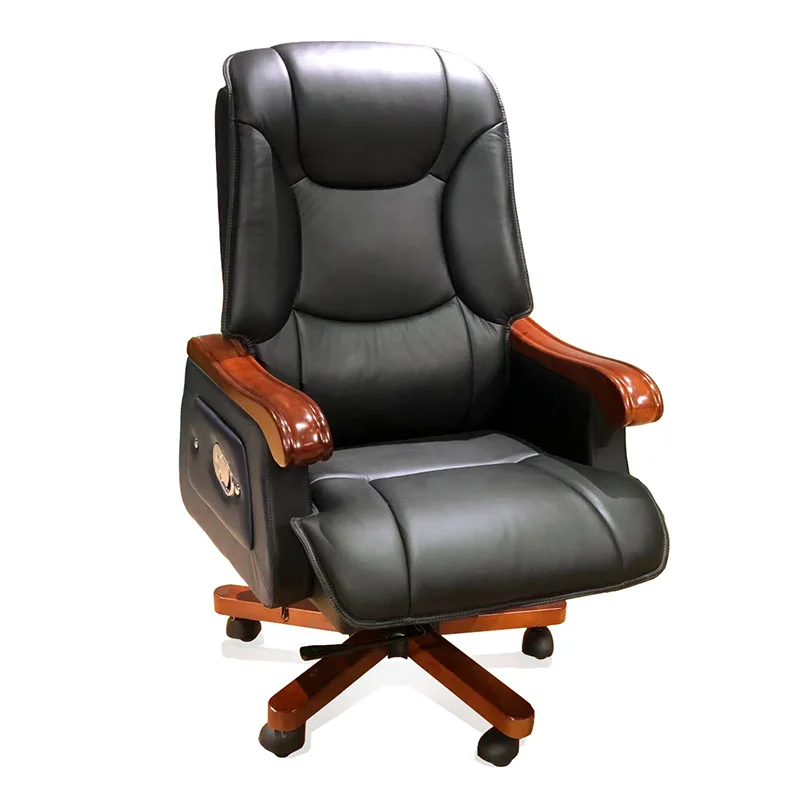 Luxury Executive Office Set Leather Chair Modern Wooden Swivel Seat Computer Manager Pu Chairs Furniture Customization Wholesale
