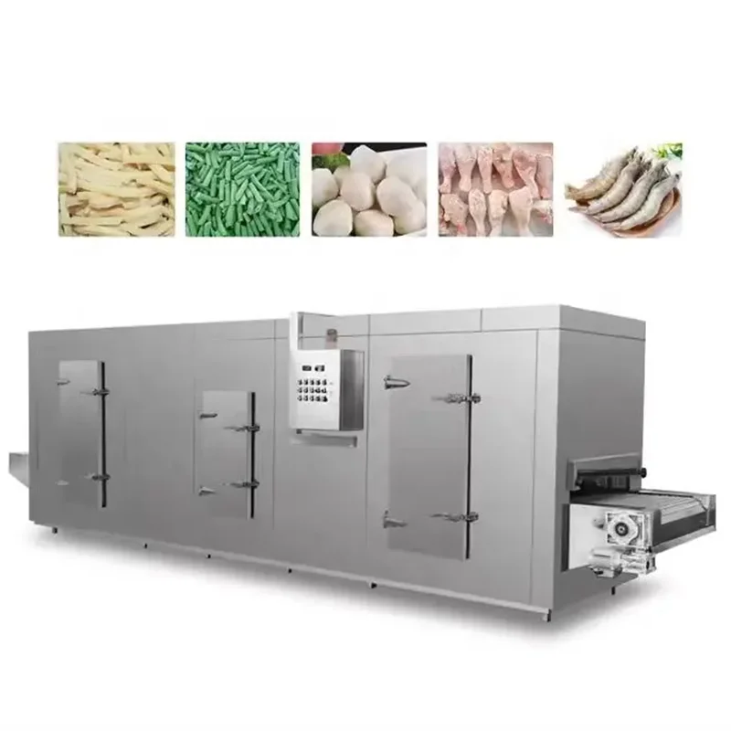 Dumplings Quick Iqf Tunnel Freezer for Meatball Freeze Cold Storage Design Room Fast Freezing Quick Cooler blast freezer blast frozen