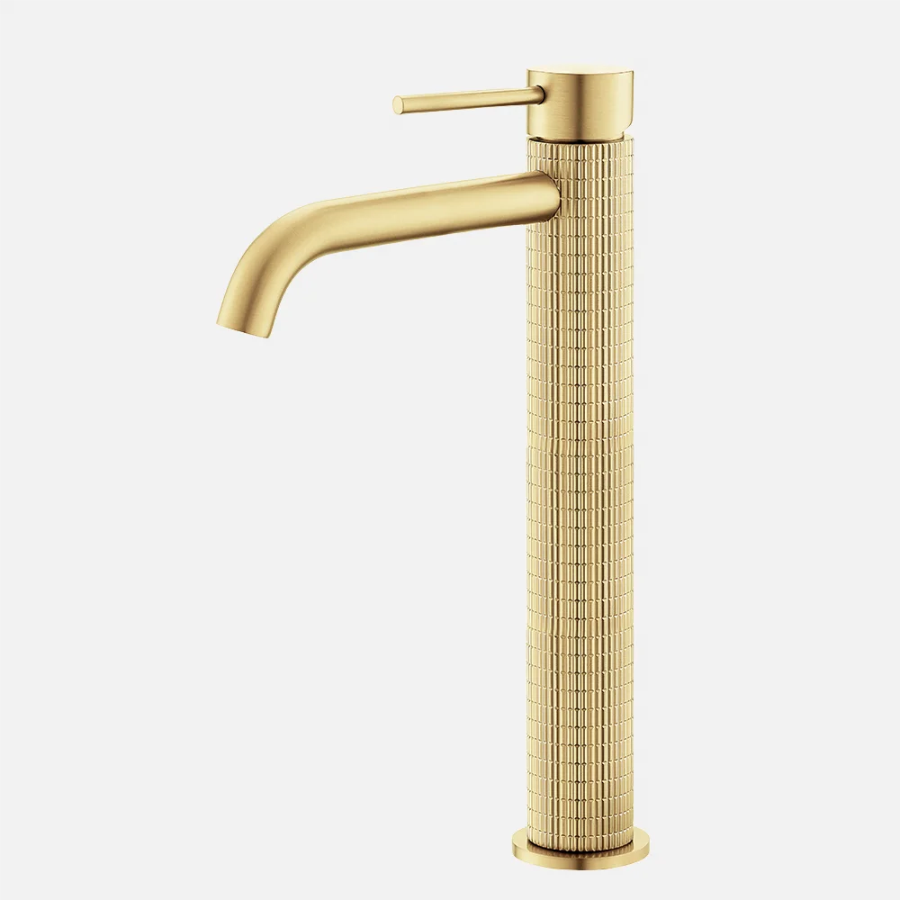 Luxury Brass Wall Mounted Cold And Hot Water Faucet Single Hole Basin Faucet Bathroom Wash Basin Hand Basin