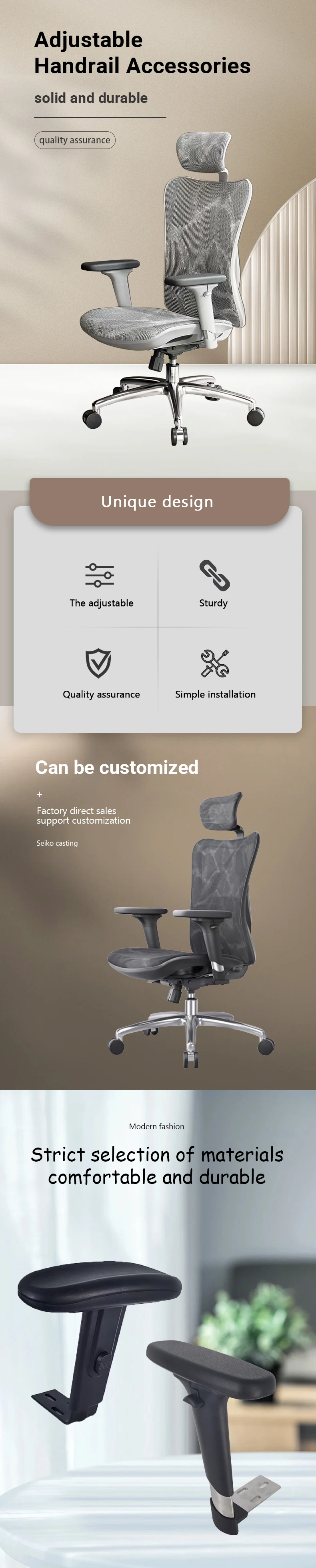 Kede Office Chair Replacement Parts Office Chair Adjustable Armrest