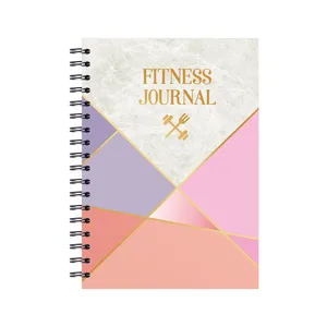 Factory Direct A5 Fitness Notebook Self-Discipline Punch Card for Weight Loss Strictly Implementing Fitness Plan Spiral Notebook