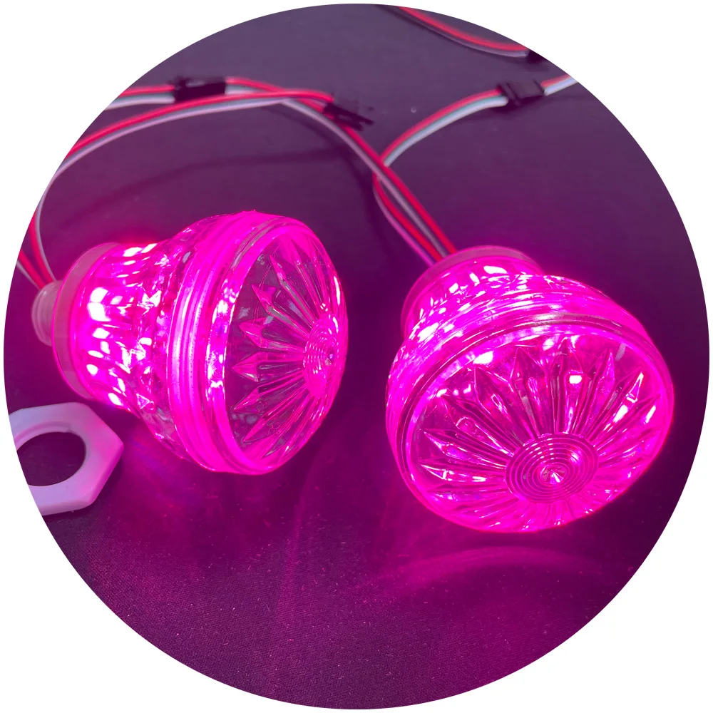 Turbo Light RGB 18MM DC12V 60mm Mushroom High Les Led Amusement Pixel Light for Amusement Park Ride Decoration