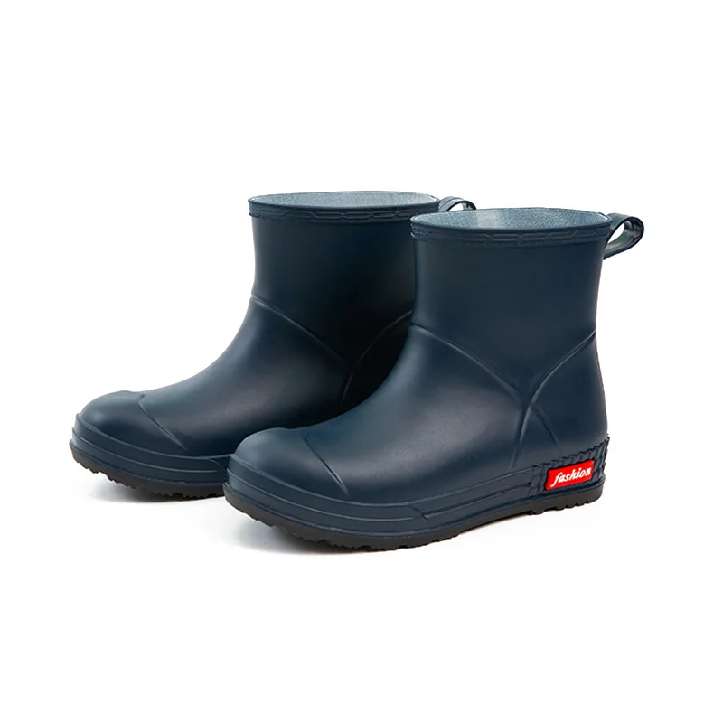 Womens Ankle Waterproof Pvc Rain Boot Antislip Garden Work Boot Firm