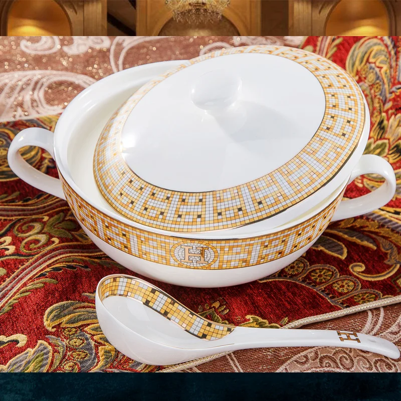 jingdezhen tableware set golden mosaic bone| Alibaba.com