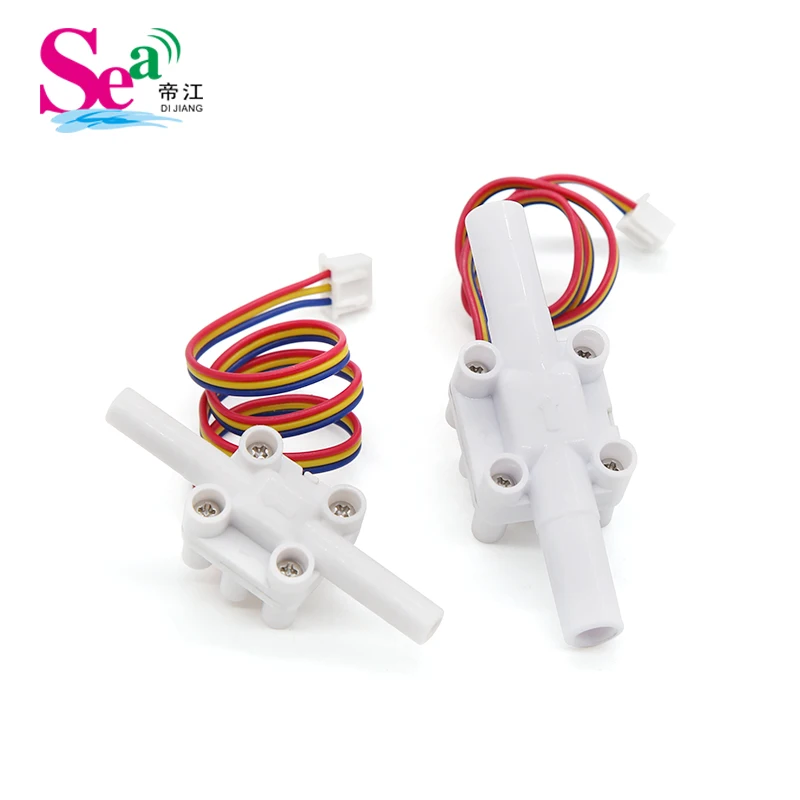 Coffee Purifier Machines OD9.5MM Water Flow Sensor ZJTM-05A POM Material Turbine Hall Effect NPN Pulse Counter Flowmeter