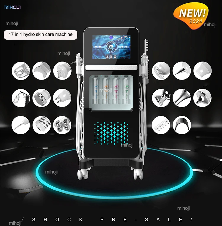 Professional Hydrafacial Machine with 2 Years Warranty 17 Handles and Vacuum Pressure ≥100Kpa for Advanced Skin Care