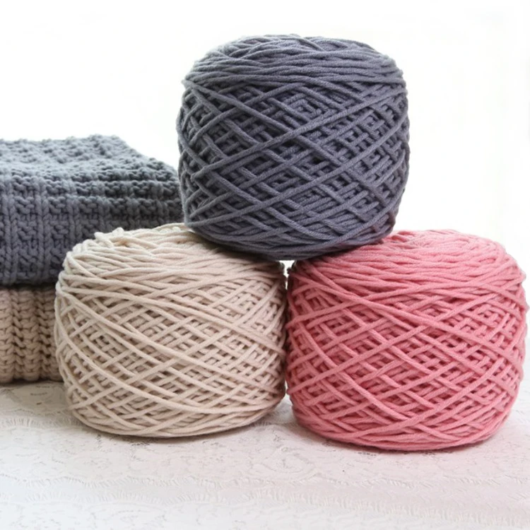 Wholesale Tufting Rug Gun Carpet Yarn 8ply Milk Cotton Acrylic Tufting