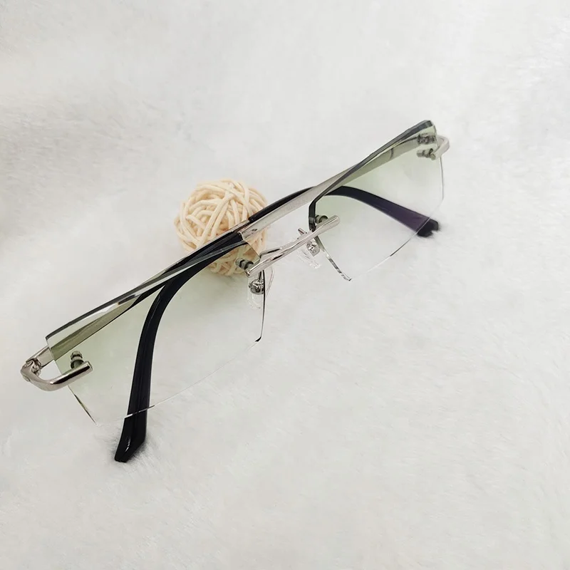 Wholesale Spectacles Custom Made Design Metal Eye Glasses Optical Frame Eyeglasses glasses Rimless