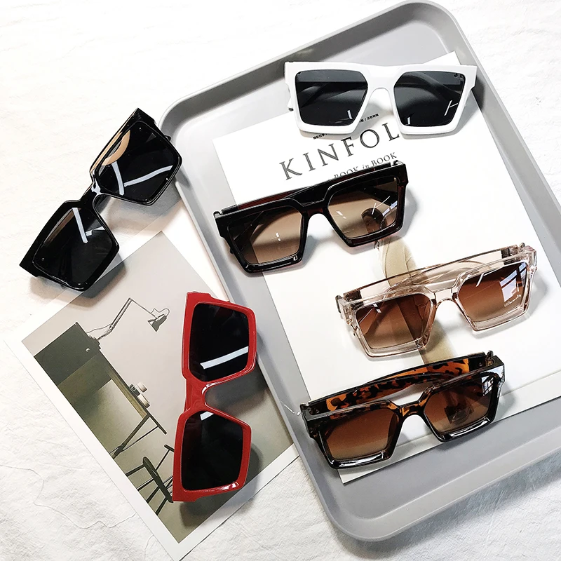Trendy Luxury Sunglasses Millionair Gafas De Lujo Large Frame Square Pc Men and Women Sh