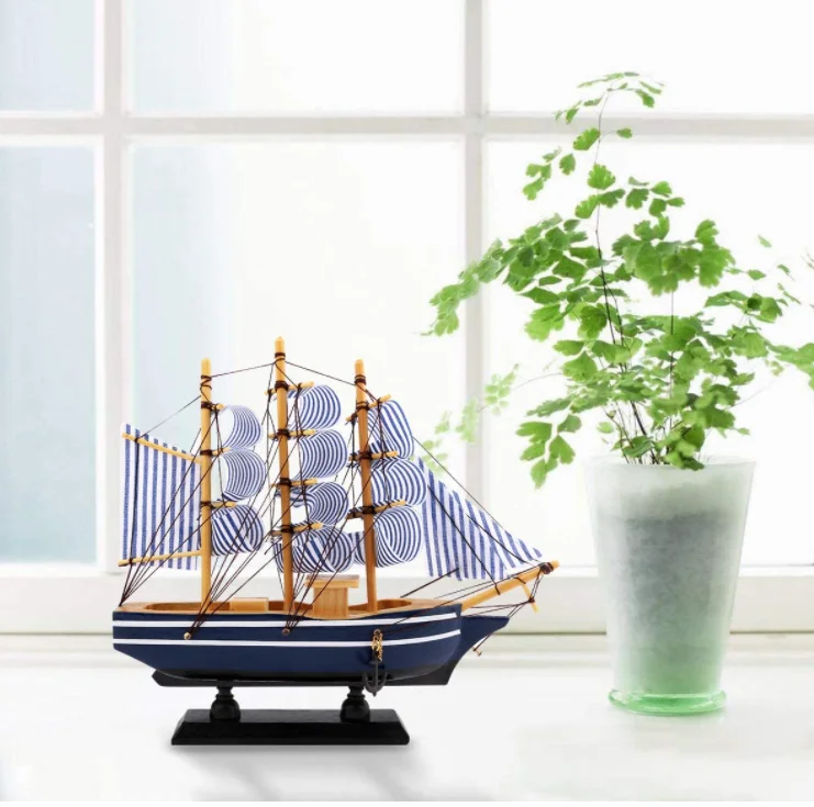 Wholesale Wooden Handmade Sailing Ship Models Gift Home Sailing Ship Models