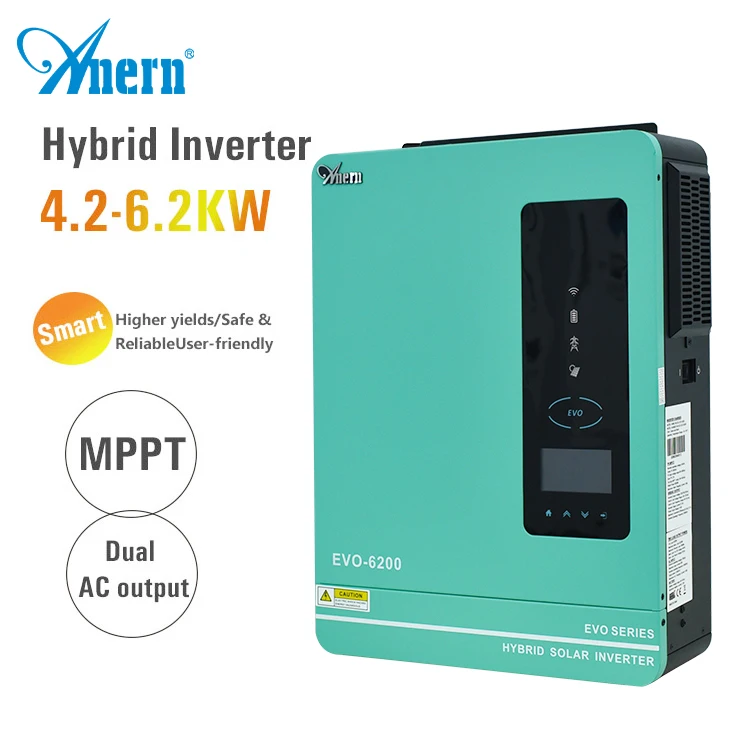 3600W 6200W Grade Tie/Off Grade Inversor Solar Híbrido 6.2KW 48V 120A MPPT  Controlador Solar 90-450VDC PV Entrada Com Wi-Fi