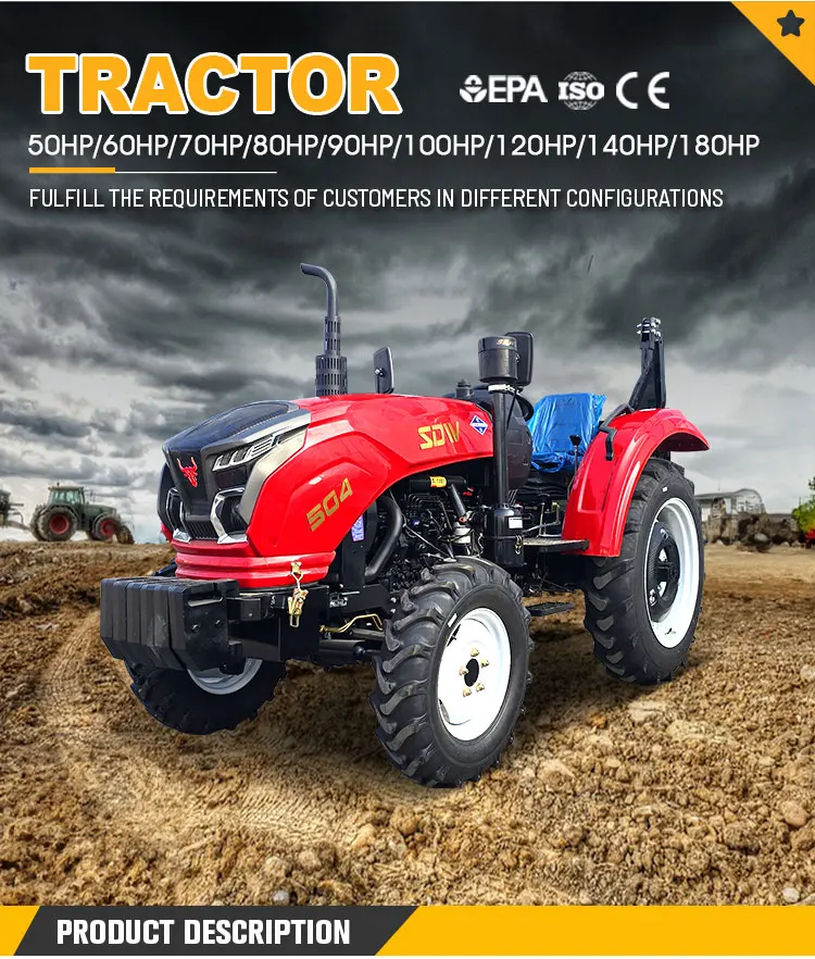 Epa Label Tractor Free Shipping EPA 50hp 60hp 70hp 80hp 90hp 100hp Tractor 4x4 diesel ...