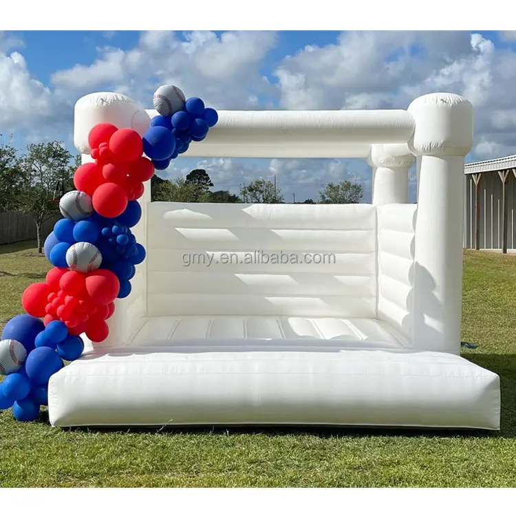 Modern wedding bouncy castle inflatable bouncer 13x13 white bounce house