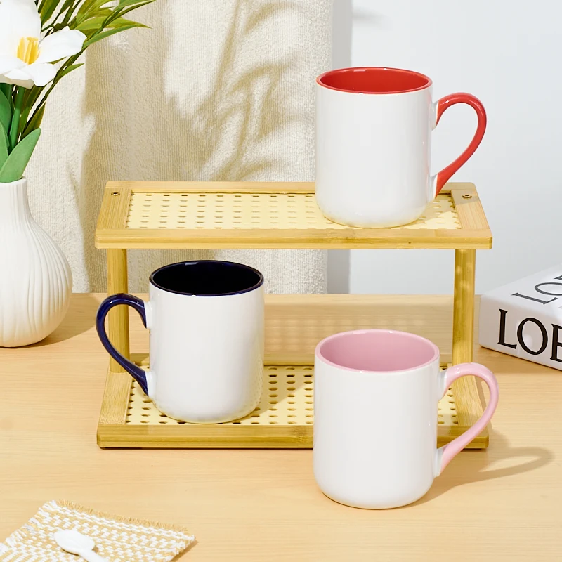 Tovarna Tuosen 350 ml večbarvne keramične porcelanske skodelice, ekološko varne, primerne za mikrovalovno pečico, za uporabo v restavracijah in doma