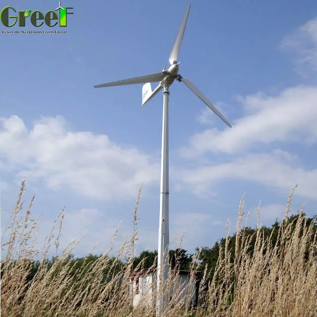 Off Grid Solar Hybrid Pitch Control Wind Power Turbine Windmill Energy 5KW