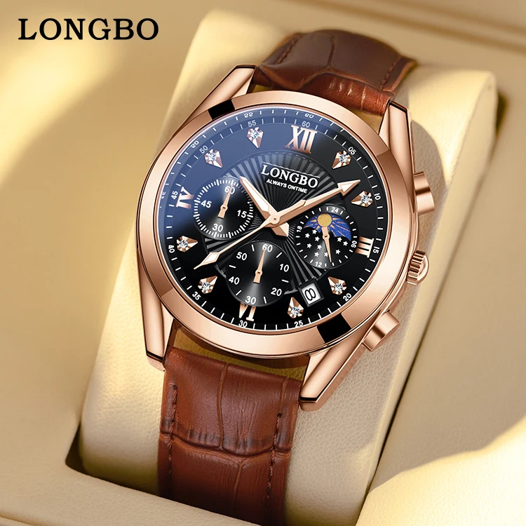 Nuevo Reloj LONGBO para Hombre Inspirado en Coches Deportivos, Reloj de  Lujo en Oro Rosa, de Pulsera y de Cuarzo para Dropshipping