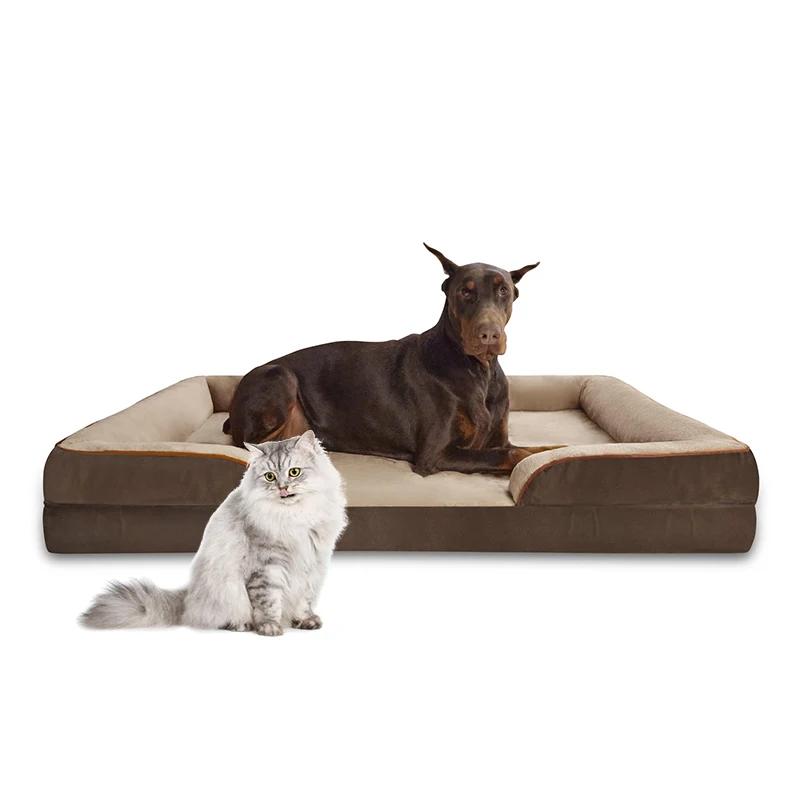 2024 pet supplies cama para perro plush washable luxury extra large orthopedic memory foam cat pet couch dog sofa bed